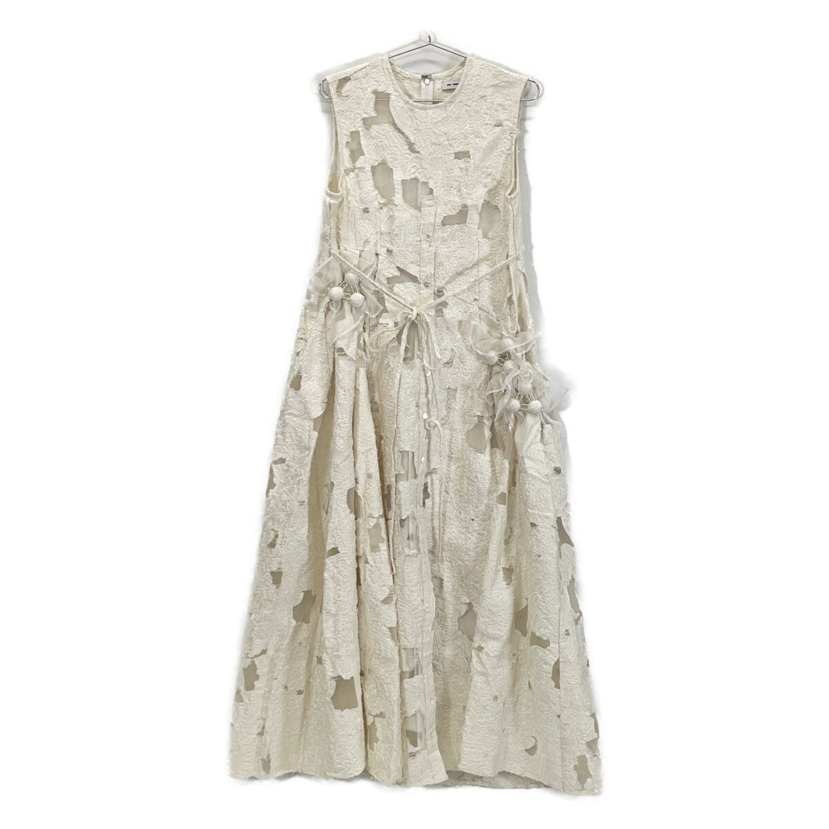 RIV NOBUHIKO　リブ ノブヒコ　DRAW252301 ホワイト MALLORCA PLACKET DRESS　2