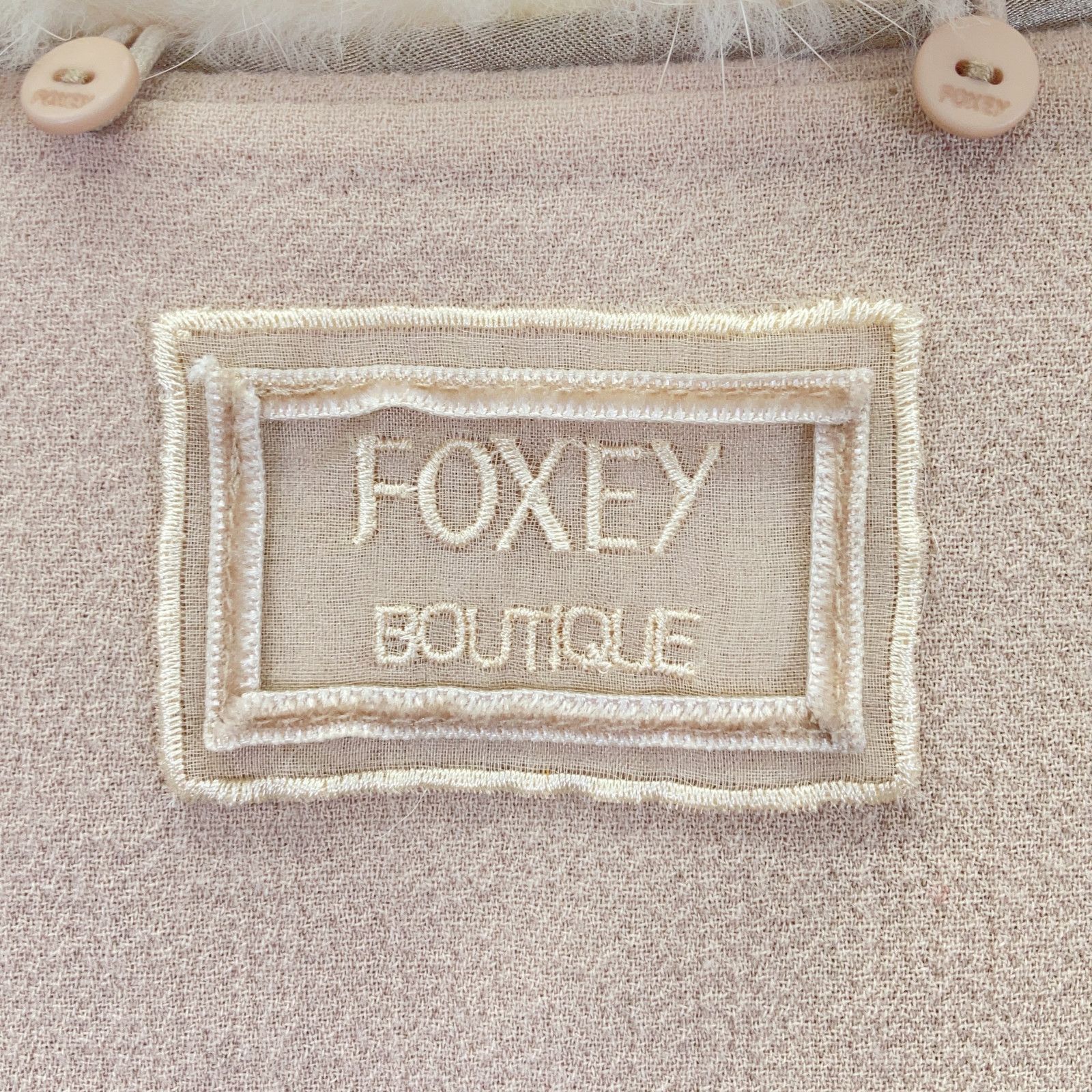 FOXEY BOUTIQUE　フォクシーブティック　ベージュ 35904 Champagne ミンクファーダブルフェイスジャケット　38