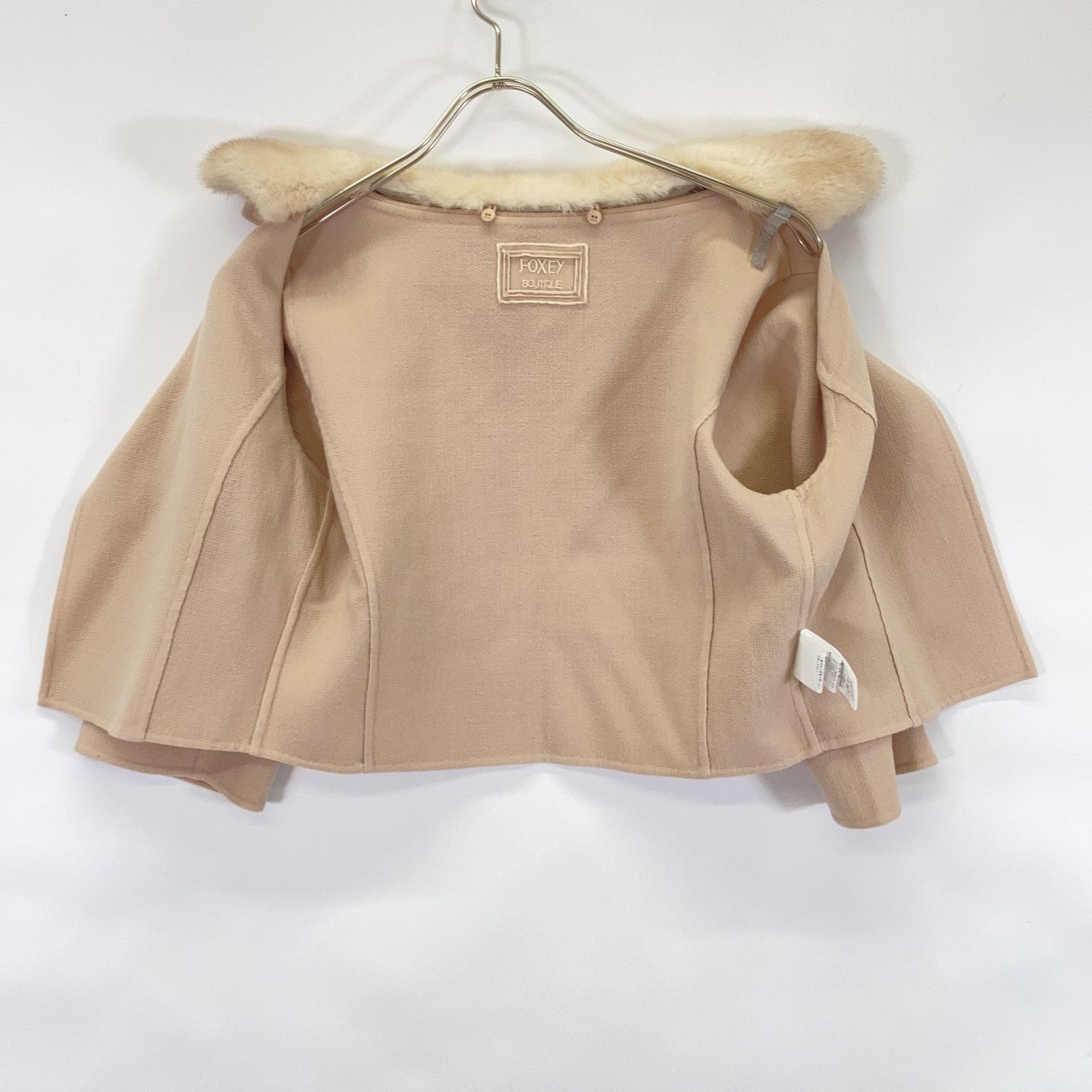 FOXEY BOUTIQUE　フォクシーブティック　ベージュ 35904 Champagne ミンクファーダブルフェイスジャケット　38