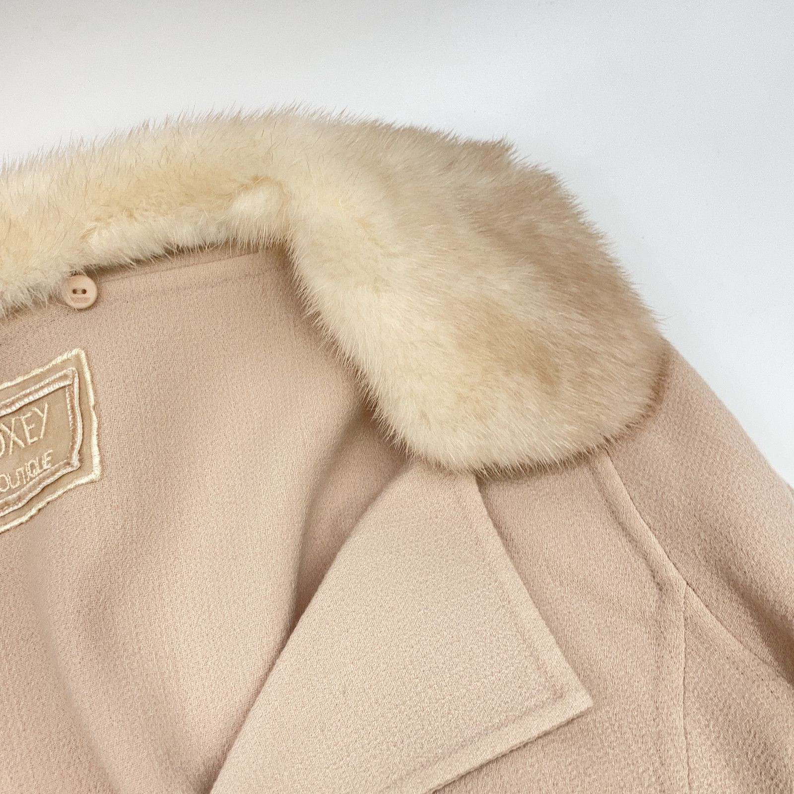 FOXEY BOUTIQUE　フォクシーブティック　ベージュ 35904 Champagne ミンクファーダブルフェイスジャケット　38