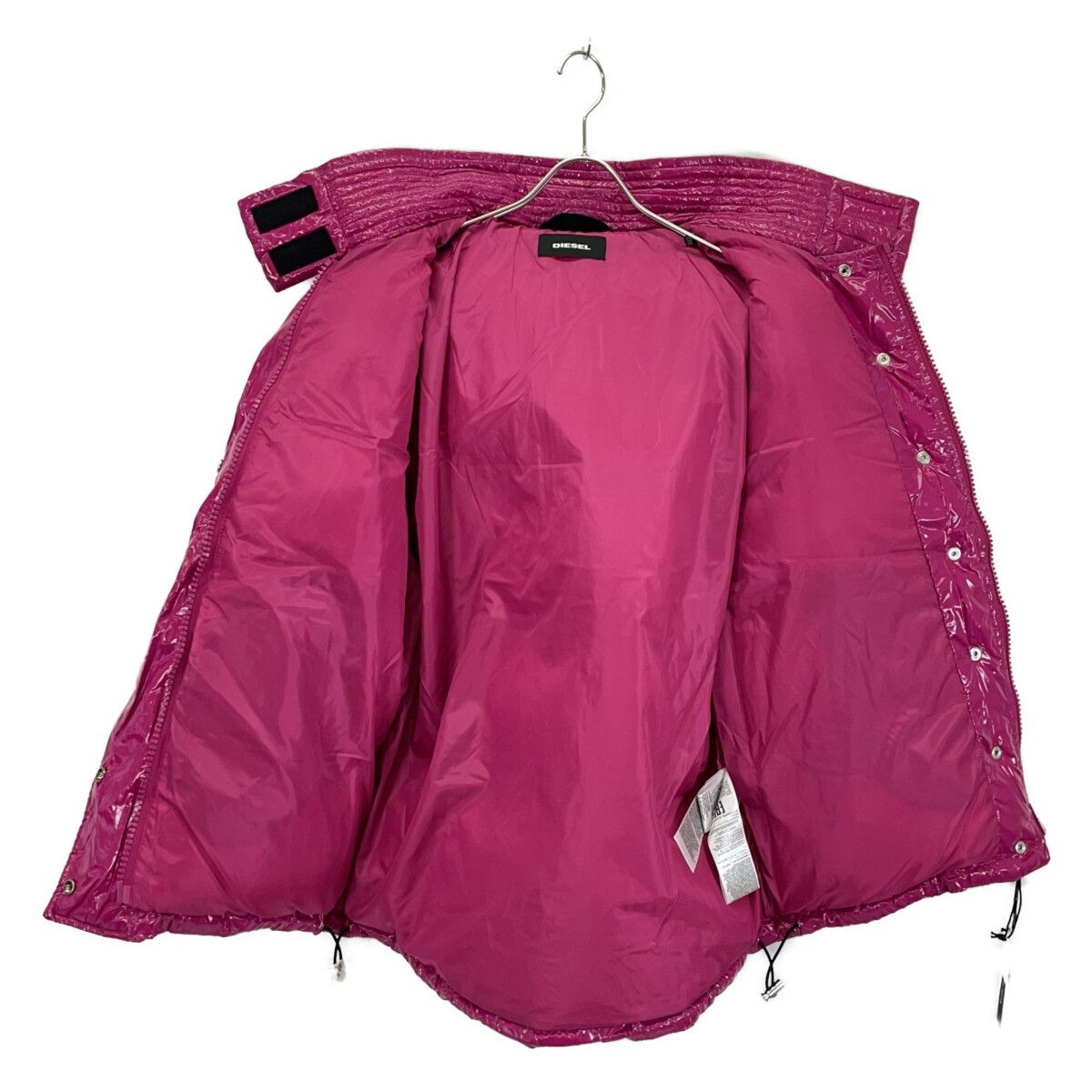 DIESEL ディーゼル 00SXC1 ピンク ナイロン フーディ ダウンジャケット 