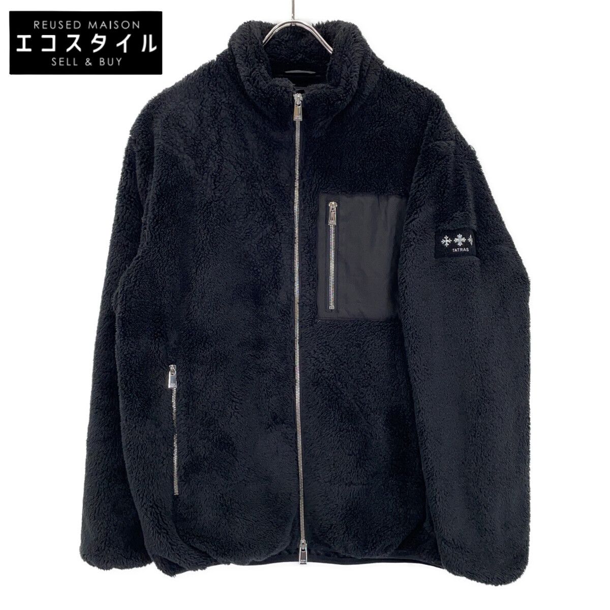 TATRAS タトラス MJXA0213033588 MONREALE/モンレアレ ブラック W-ZIP ボアフリーススタンドカラージャケット 02