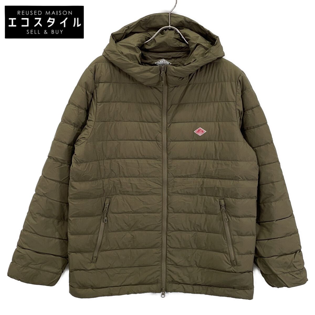 DANTON　ダントン　DT-A0564 NRA ミドルダウンフーデッドジャケット カーキ　M