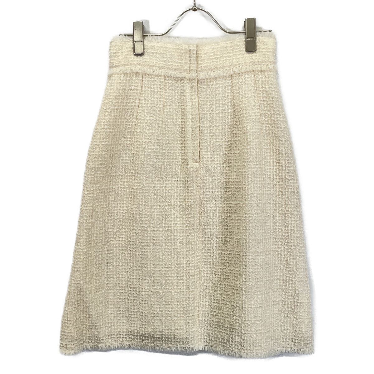 DOLCE&GABBANA ドルチェアンドガッバーナ ホワイト SK F4CJHT GDCAW H ツイード DG金具 スカート 40 DOLCE&GABBANA ドルチェアンドガッバーナ ホワイト SK F4CJHT GDCAW H ツイード DG金具 スカート 40