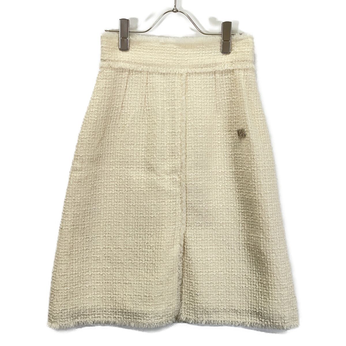 DOLCE&GABBANA ドルチェアンドガッバーナ ホワイト SK F4CJHT GDCAW H ツイード DG金具 スカート 40 DOLCE&GABBANA ドルチェアンドガッバーナ ホワイト SK F4CJHT GDCAW H ツイード DG金具 スカート 40
