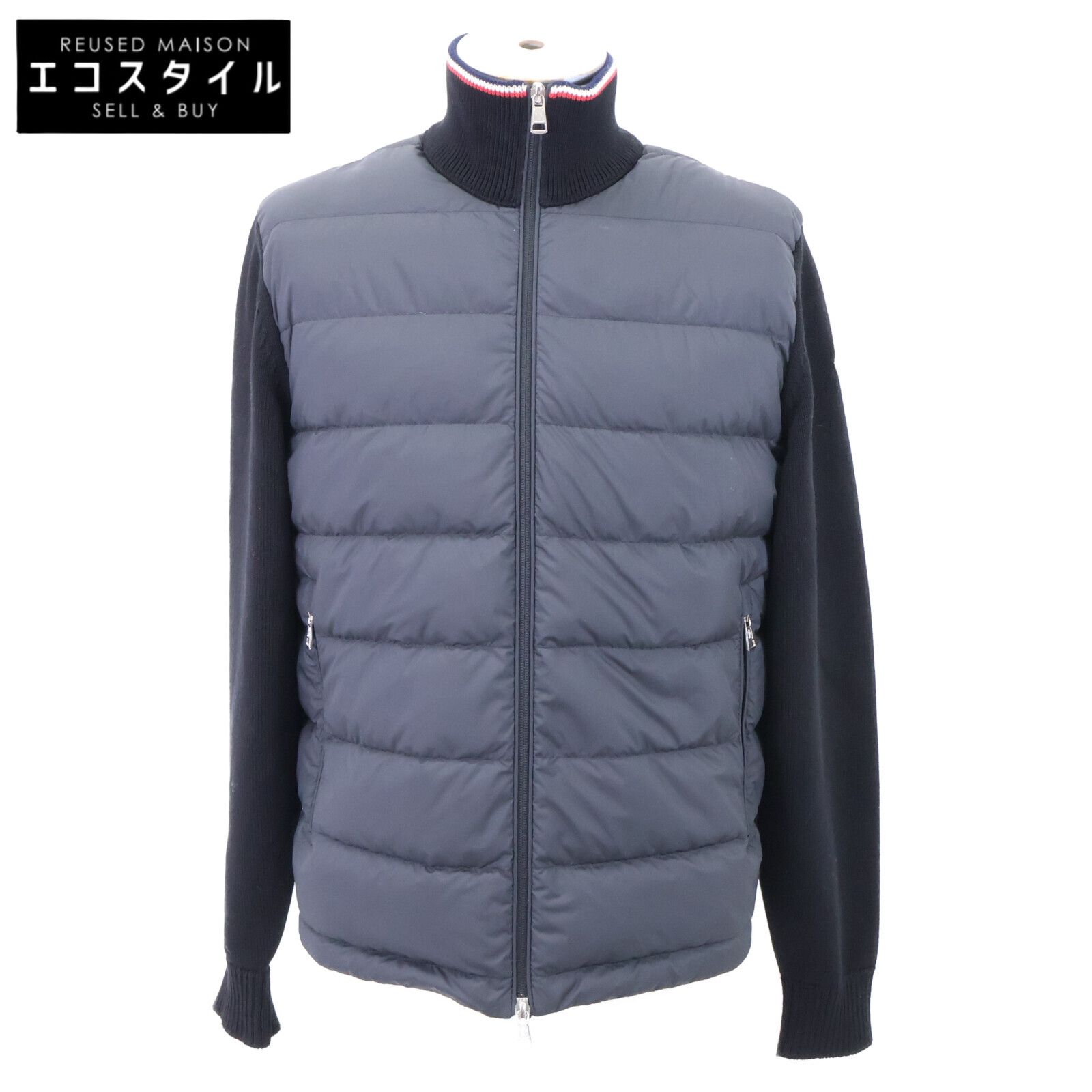 MONCLER　モンクレール　【美品/25年製】K20919B00003 TRICOT CARDIGAN ニット/ダウン切替 ジップアップ ジャケット　M