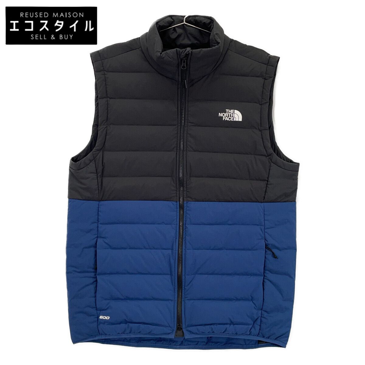 THE NORTH FACE　ノースフェイス　NF0A7UJR ブラック×ブルー BELLEVIEW STRETCH DOWN VEST/ ベルビュー ストレッチダウンベスト　L