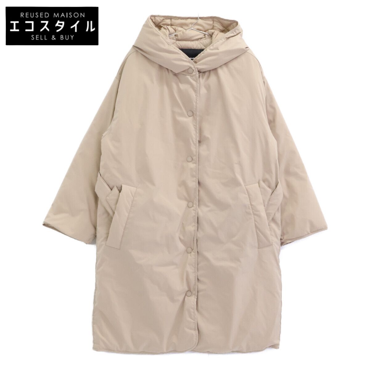 Max MaraWEEKEND　マックスマーラウィークエンド　25254960426 ベージュ リバーシブル MEDIUM PADDING フーディダウンコート　46