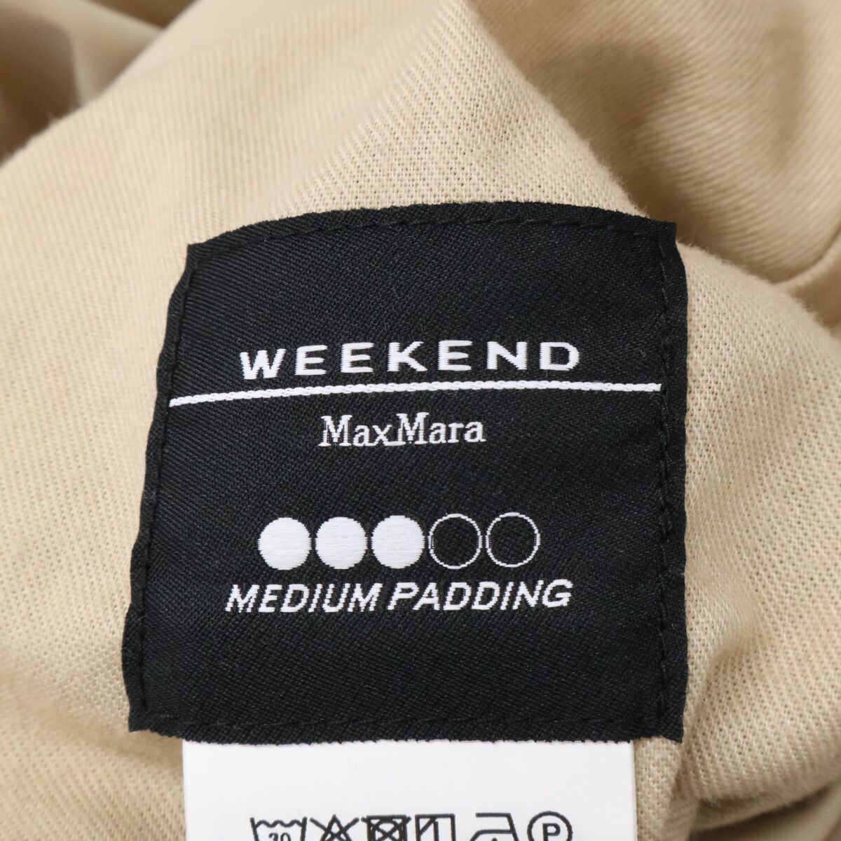 Max MaraWEEKEND　マックスマーラウィークエンド　25254960426 ベージュ リバーシブル MEDIUM PADDING フーディダウンコート　46
