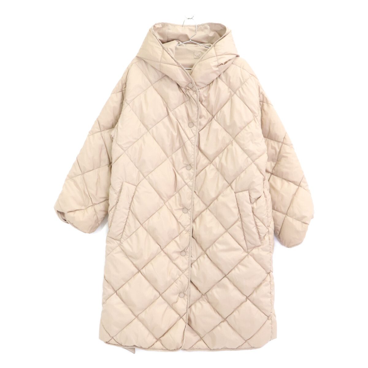Max MaraWEEKEND　マックスマーラウィークエンド　25254960426 ベージュ リバーシブル MEDIUM PADDING フーディダウンコート　46