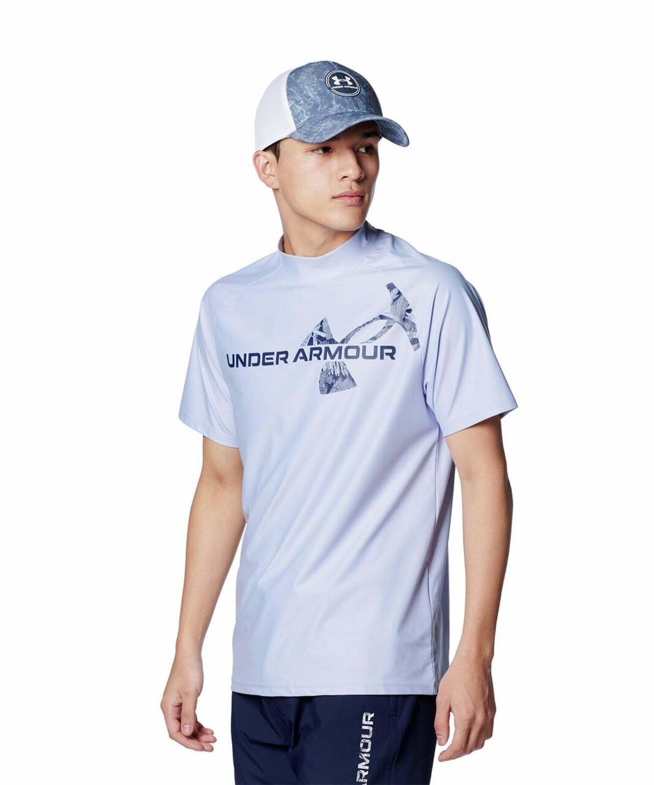 [アンダーアーマー] UA Iso-chill SS Mock Shirt Celeste / / Midnight Navy XXL [Celeste / / Midnight Navy] [2XL]