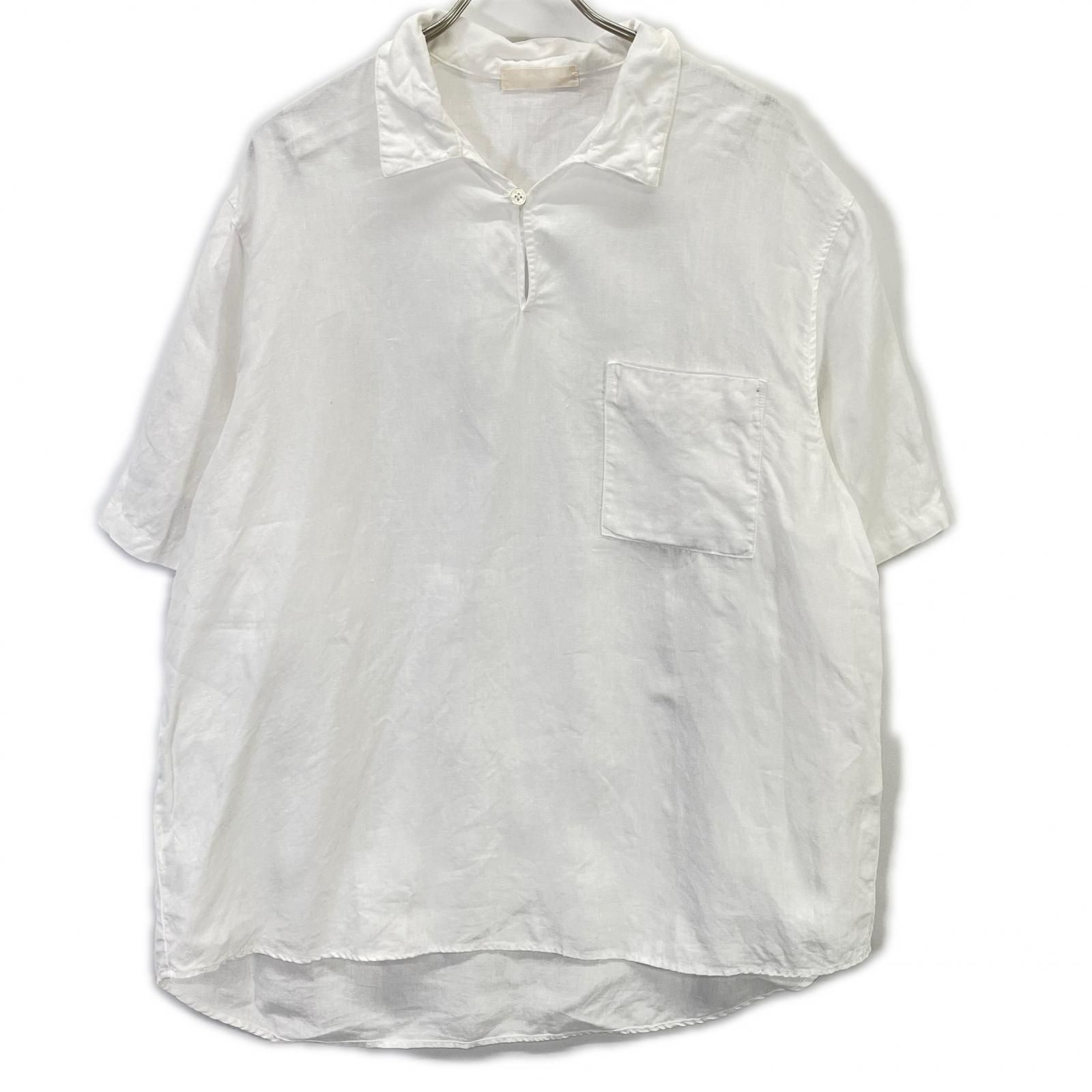 CONFECT　コンフェクト　02232-0054 ホワイト リネンスキッパーショートスリーブシャツ　5