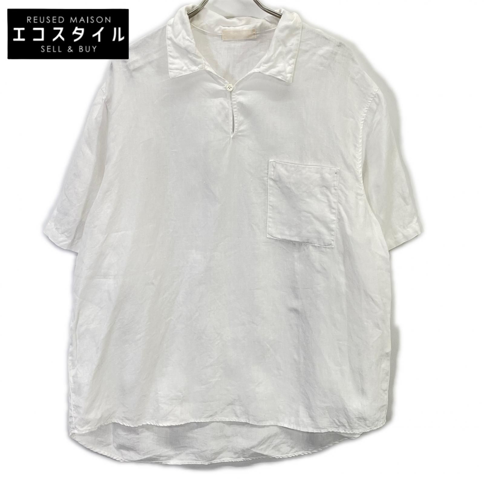 CONFECT　コンフェクト　02232-0054 ホワイト リネンスキッパーショートスリーブシャツ　5