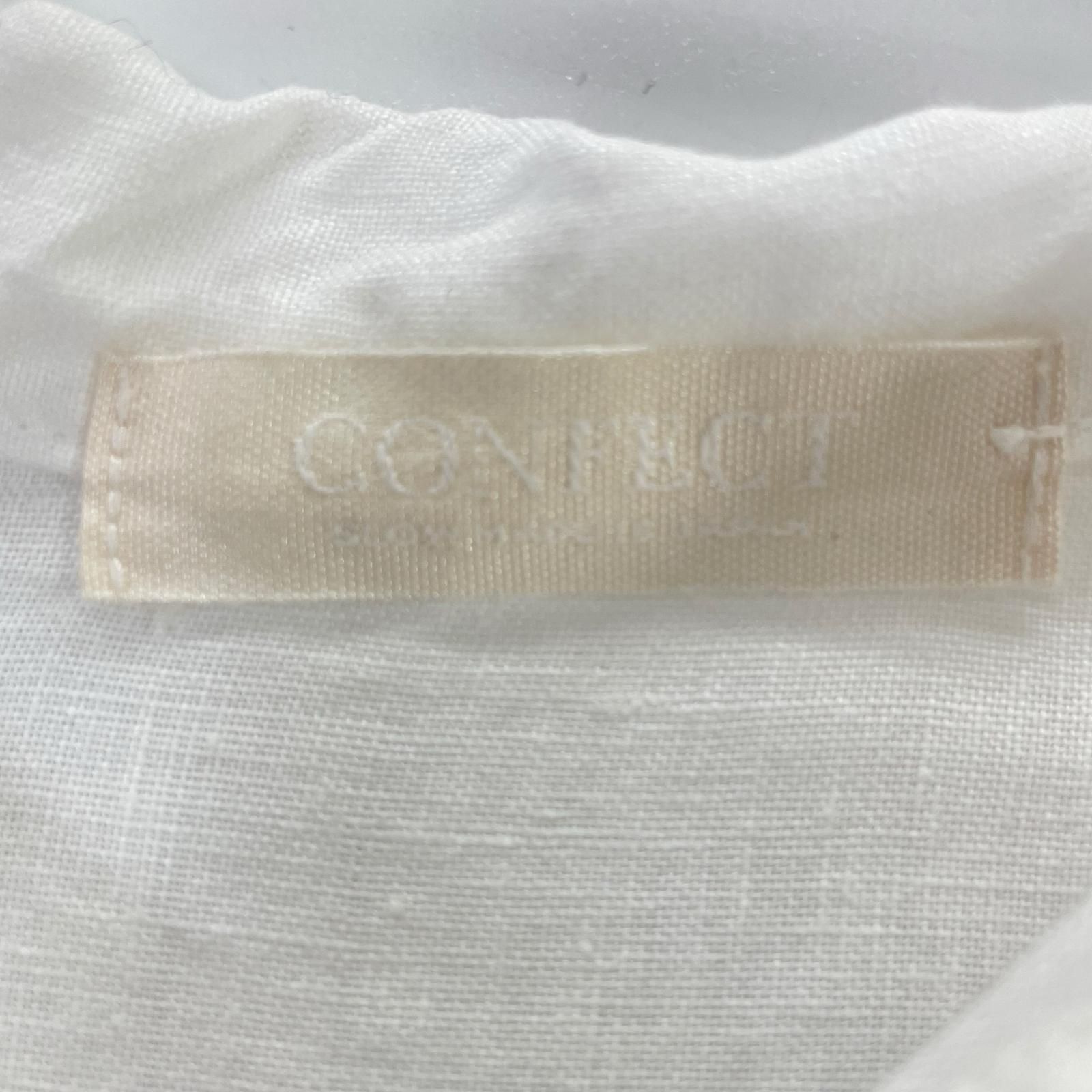CONFECT　コンフェクト　02232-0054 ホワイト リネンスキッパーショートスリーブシャツ　5
