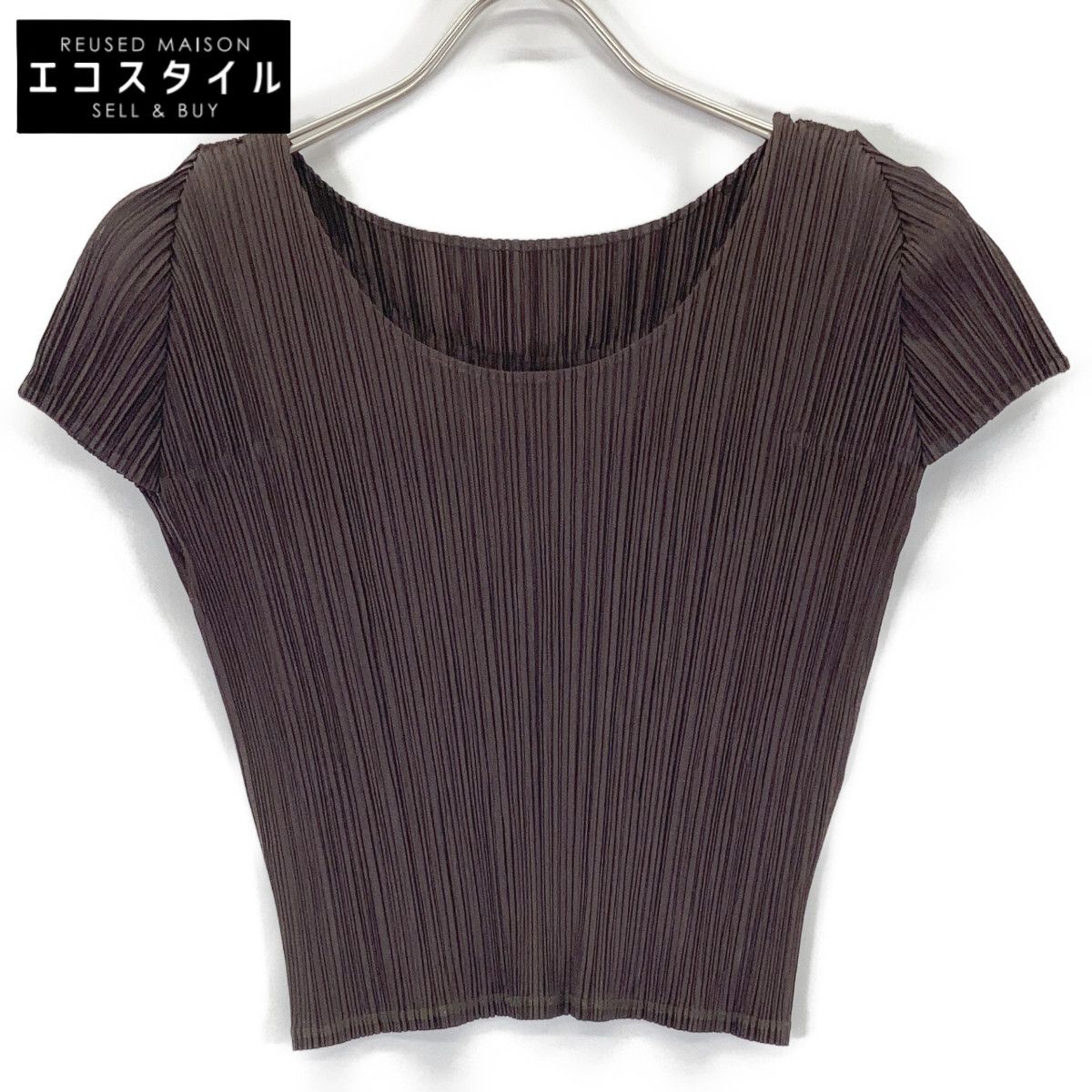 PLEATS PLEASE プリーツプリーズ PP41-JK672 ブラウン プリーツ カットソー 1