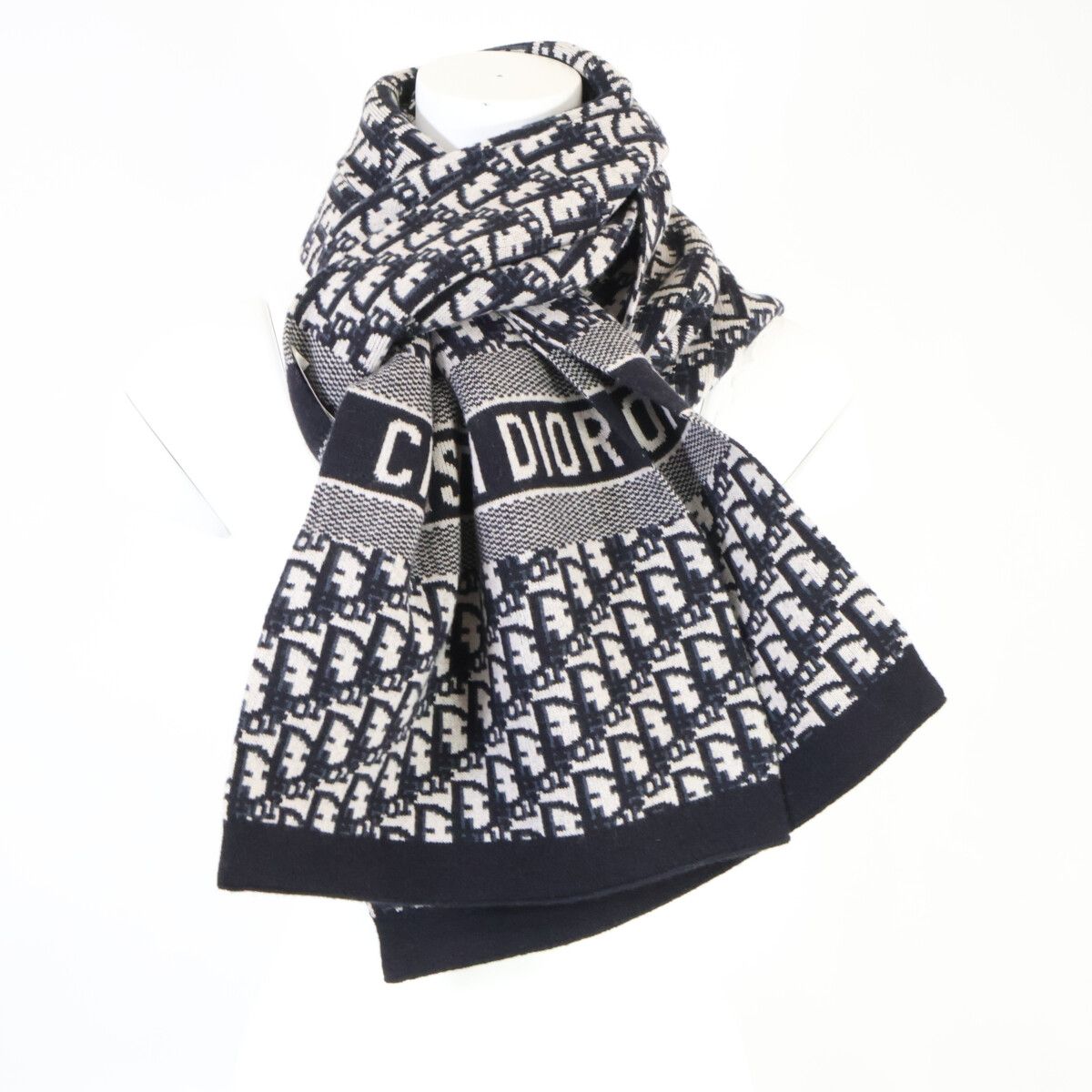 Christian Dior クリスチャンディオール 国内正規 15DOB201I099 カシミヤ混 オブリーク柄 マフラー - Christian Dior クリスチャンディオール 国内正規 15DOB201I099 カシミヤ混 オブリーク柄 マフラー -