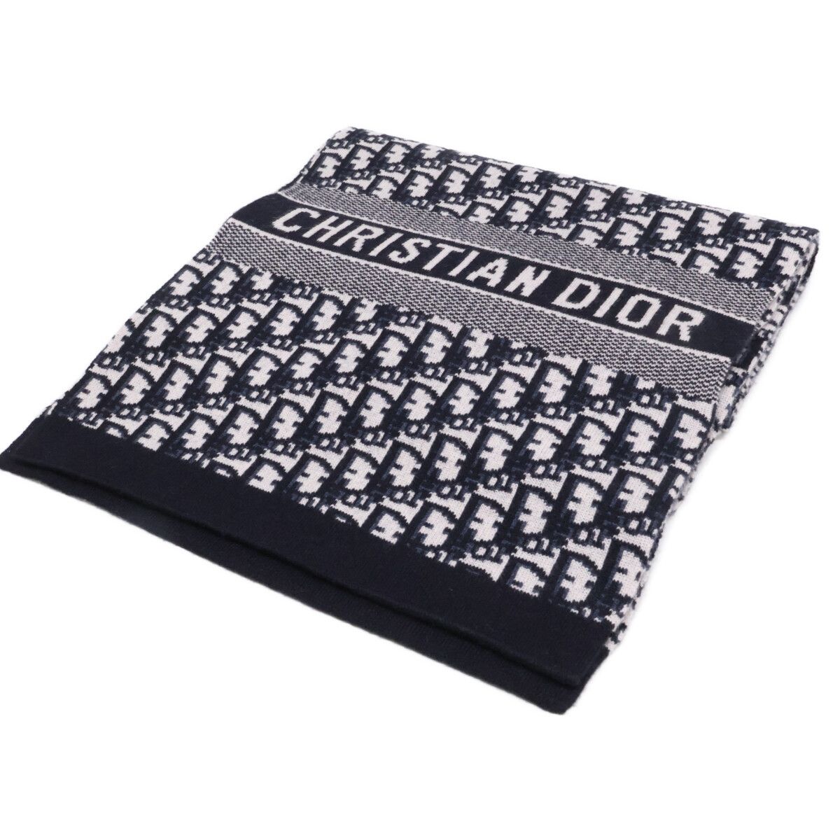 Christian Dior クリスチャンディオール 国内正規 15DOB201I099 カシミヤ混 オブリーク柄 マフラー - Christian Dior クリスチャンディオール 国内正規 15DOB201I099 カシミヤ混 オブリーク柄 マフラー -