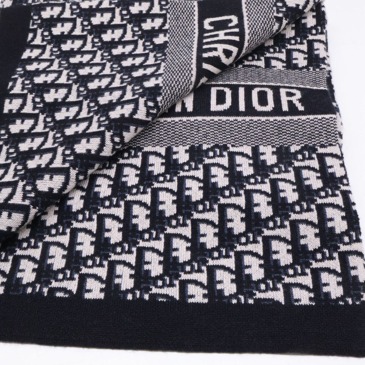 Christian Dior クリスチャンディオール 国内正規 15DOB201I099 カシミヤ混 オブリーク柄 マフラー - Christian Dior クリスチャンディオール 国内正規 15DOB201I099 カシミヤ混 オブリーク柄 マフラー -