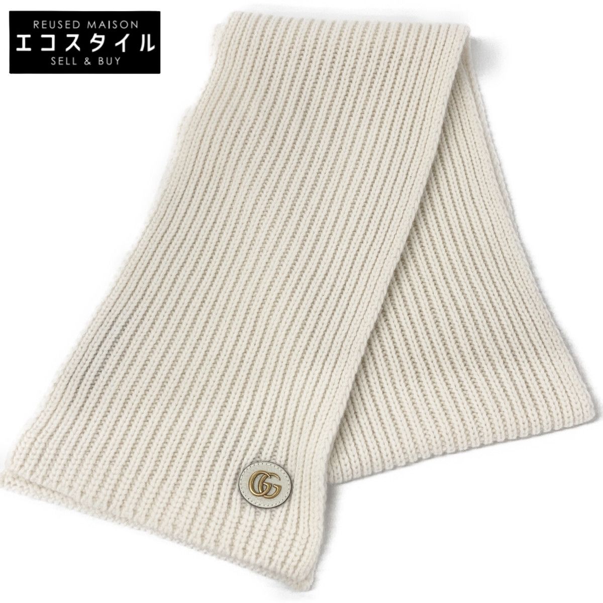 GUCCI　グッチ　773426 ダブルG ウールカシミヤ 　25×180cm