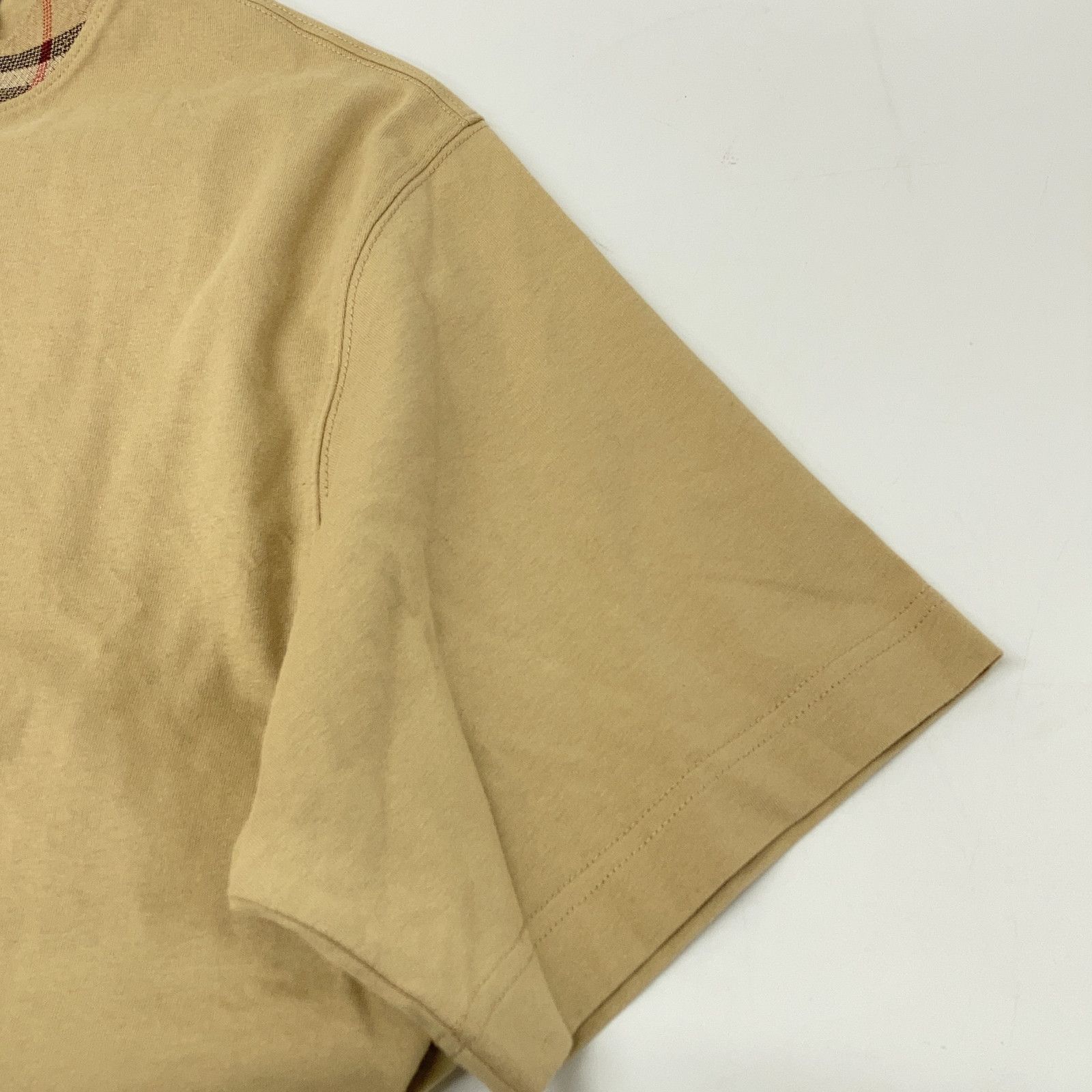 BURBERRY バーバリー 8112803 25SS ベージュ S/SチェックトリムTシャツ XL BURBERRY バーバリー 8112803 25SS ベージュ S/SチェックトリムTシャツ XL