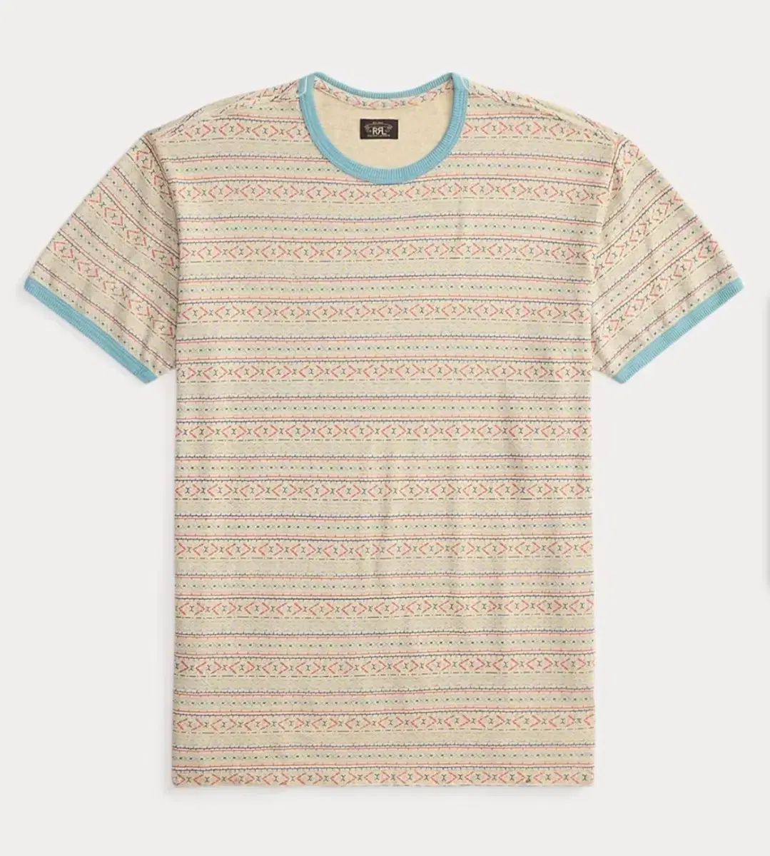 RRL(ダブルアールエル) プリント ジャージ リンガー Tシャツ XL RRL