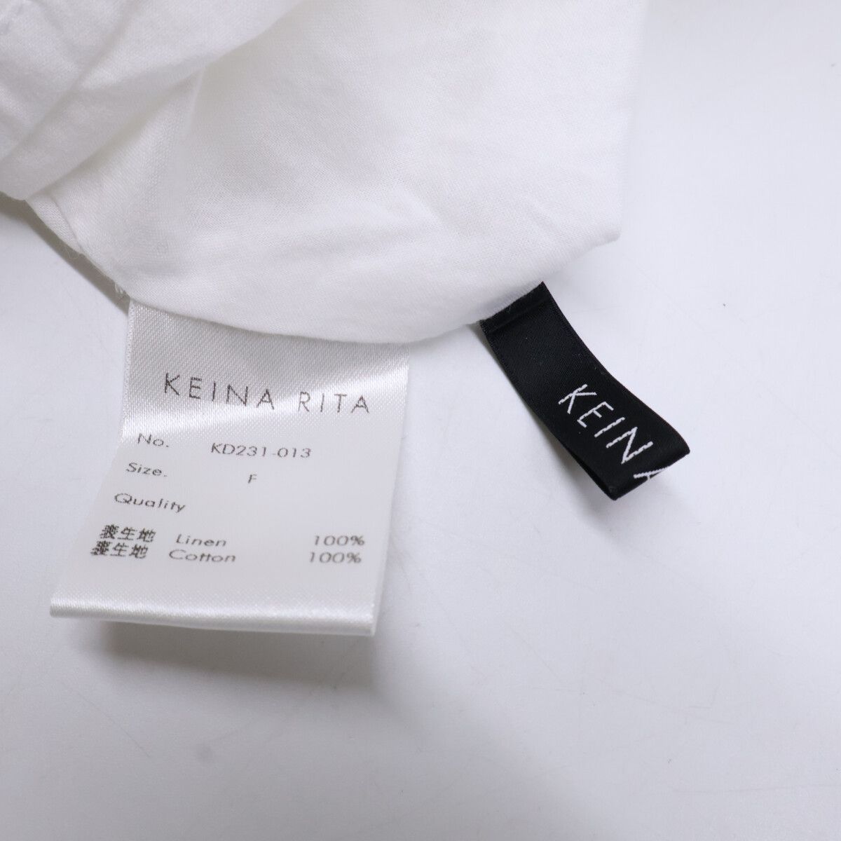 KEINA RITA ケイナリタ KD231-013 Linen Gathered Dress リネン ノースリーブ ロング F KEINA RITA ケイナリタ KD231-013 Linen Gathered Dress リネン ノースリーブ ロング F