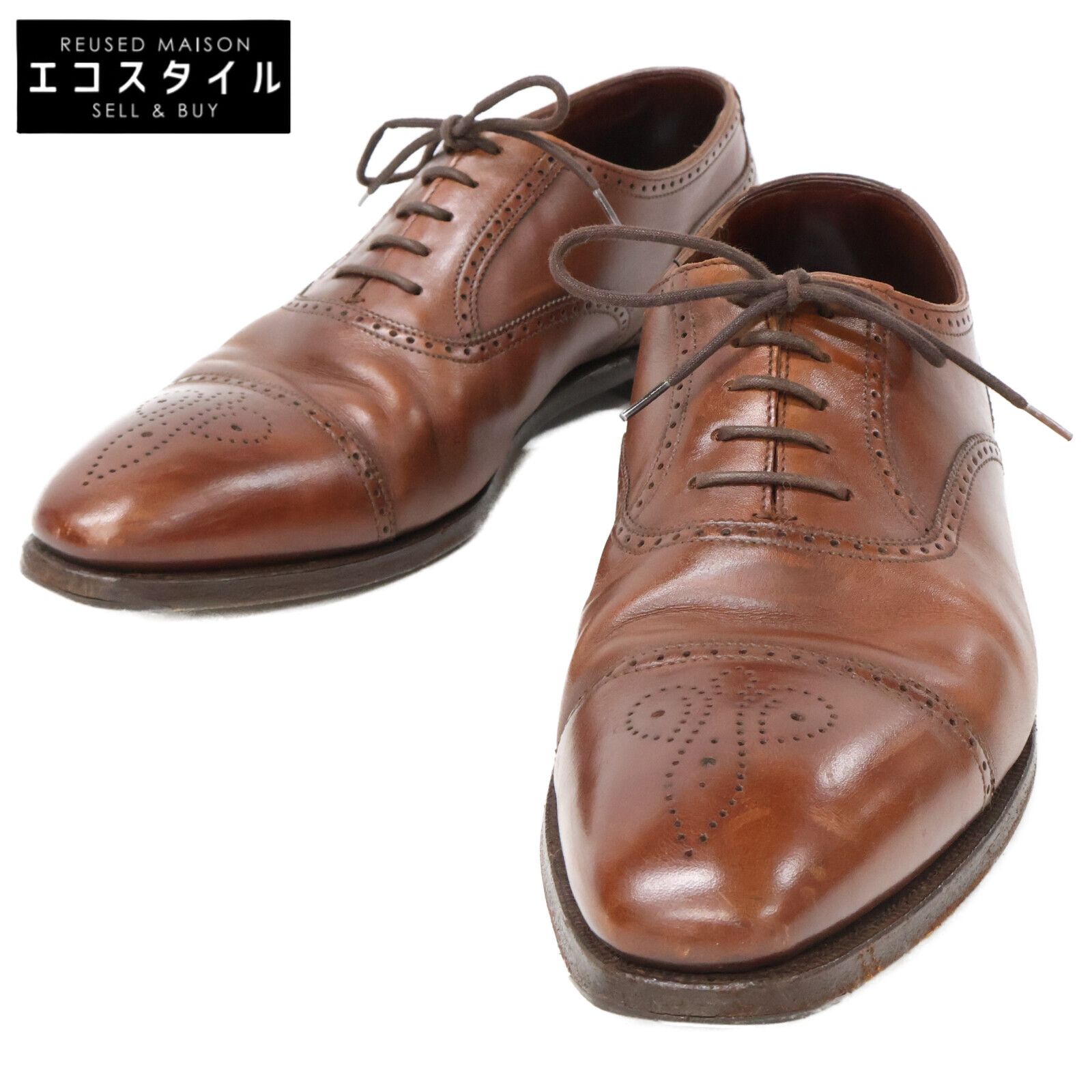 Crockett&Jones　クロケット＆ジョーンズ　5359 セルボーン ストレートチップ ブローグレザーシューズ　6E