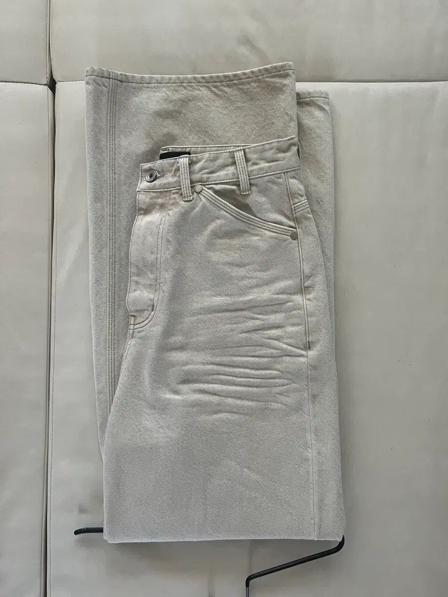 S STUOFFICE ルーズフィット デニム パンツ サンド