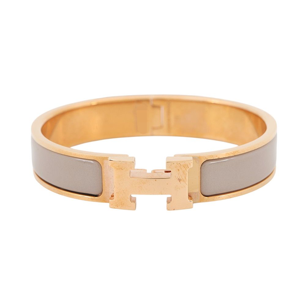 エルメス ブレスレット クリックH クリッククラックPM グラッセ/ゴールド金具 HERMES アクセサリー