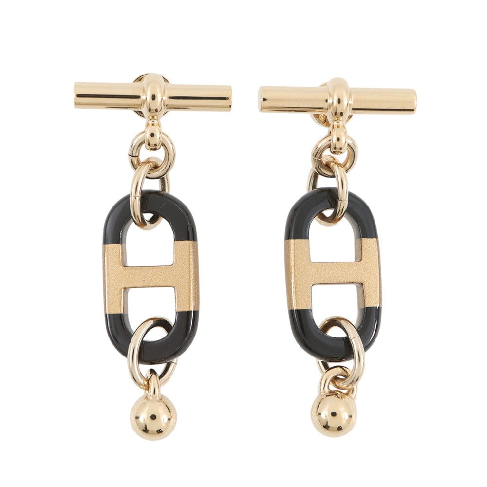 エルメス ピアス シュル・メール バッファローホーン メタル HERMES アクセサリー