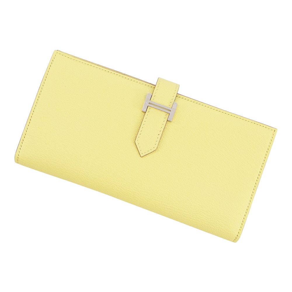 エルメス 長財布 ベアンスフレ マチ有り リモンチェッロ/シルバー金具 シェブルミゾル W刻印 205,950円