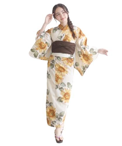 [KYOETSU] [キョウエツ] 浴衣セット 女の子 生成り 変わり織 2-4点セット(浴衣、兵児帯、腰紐) ジュニア ガールズ He 23f62687 8,821円