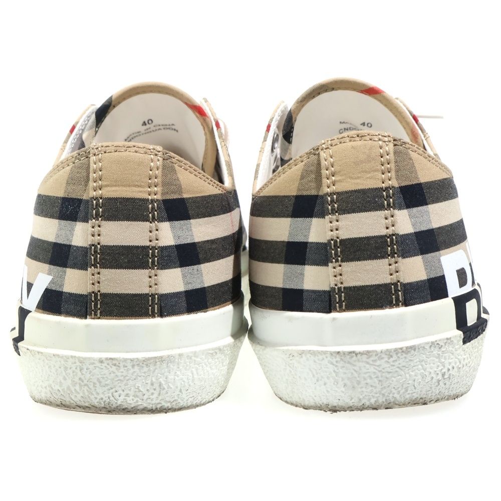 BURBERRY (バーバリー) ロゴプリント ノバチェック ローカット