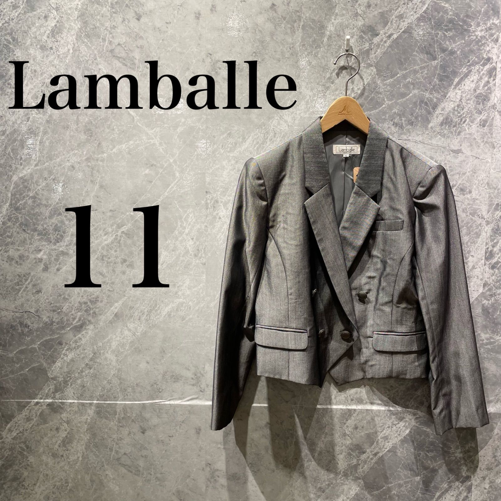 Lamballe レディース M グレー テーラードジャケット 美品