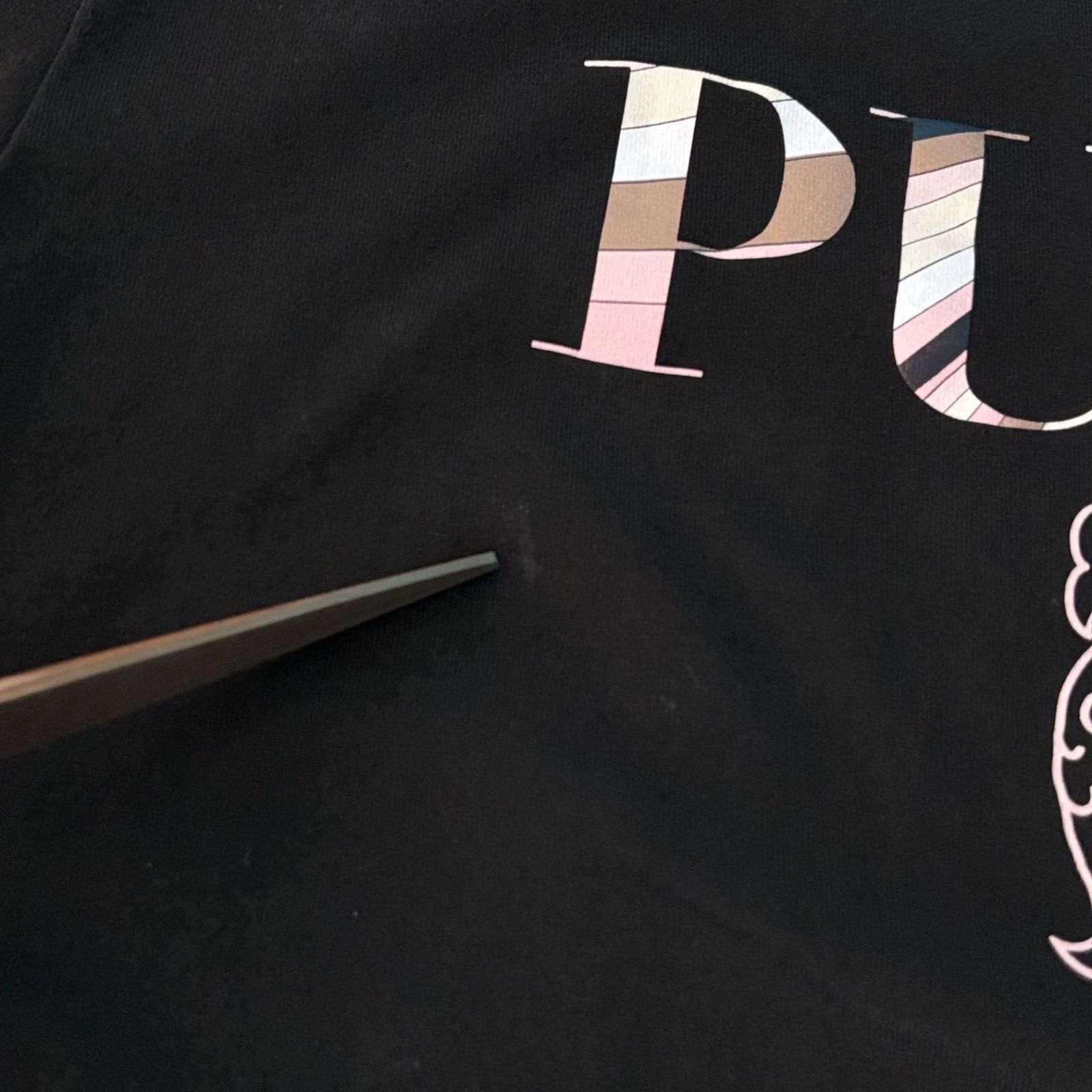 1281 EMILIO PUCCI エミリオプッチ ロゴ Tシャツ 半袖 ブラック XS