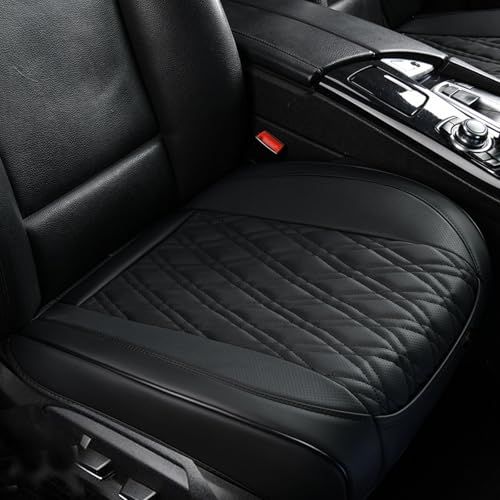車用 シートカバー PU レザー 座布団 カーシートカバー 座面のみ 運転席 助手席 座席シート カーマット 汎用 防水 シートクッション 滑り止め (2枚セット ブラック)as 199cef74