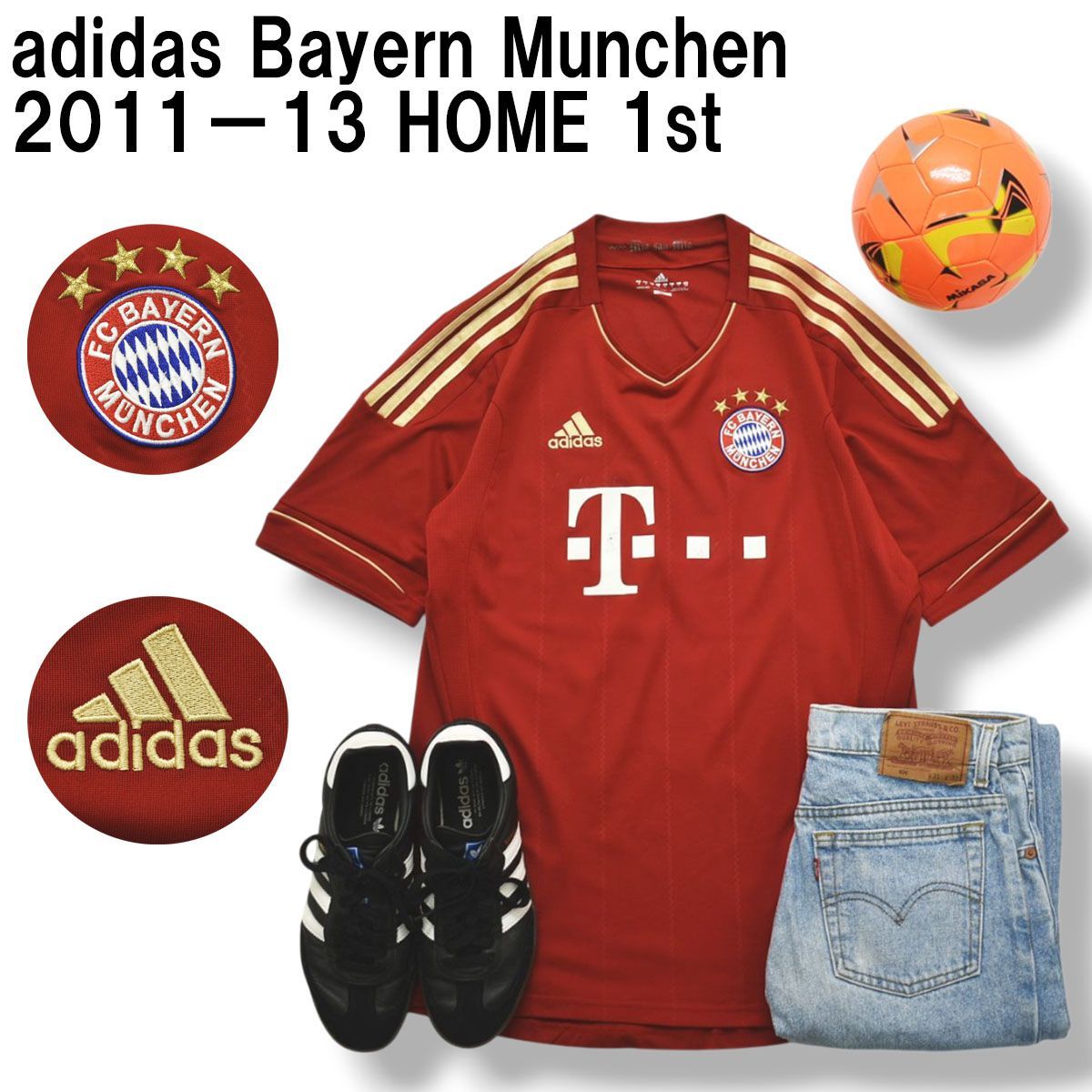 アディダス adidas バイエルン ミュンヘン Bayern Munchen 2011-13 HOME 1st ユニフォーム ゲーム シャツ O レッド ブンデスリーガ サッカー スポーツ メンズ
