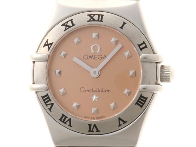 OMEGA オメガ ウォッチ コンステレーション マイチョイス ミニ 時計 1561.61 腕時計 ステンレス ピンク クオーツ ピンク文字盤 レディース【中古】436
