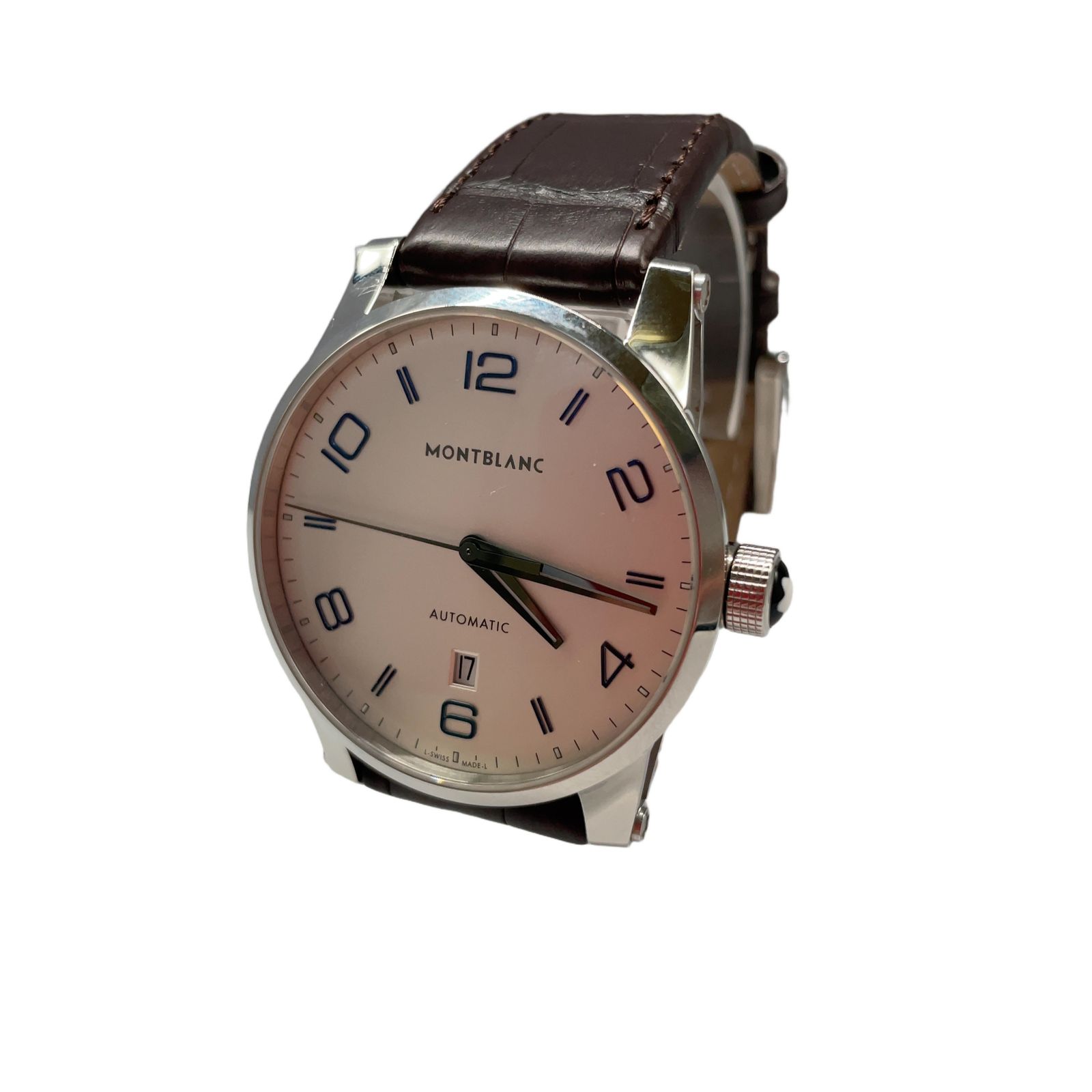 MONTBLANC TIMEWALKER ホワイト 110338 白文字盤 自動巻き 腕時計 モンブラン タイムウォーカー メンズ 稼働品T11202172