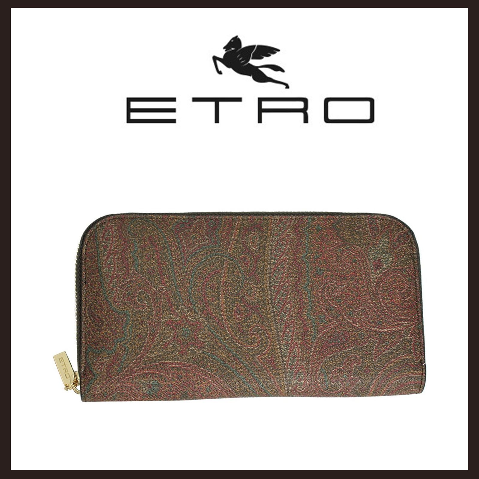 エトロ ETRO 長財布 ペイズリー柄 ラウンドファスナー ブランド別 
