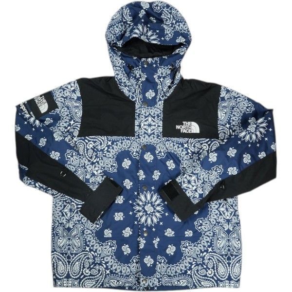 Size【L】 SUPREME シュプリーム ×THE NORTH FACE 14AW Bandana Mountain Parka Navy バンダナ柄マウンテンジャケット 紺 【中古品-非常に良い】 30008905