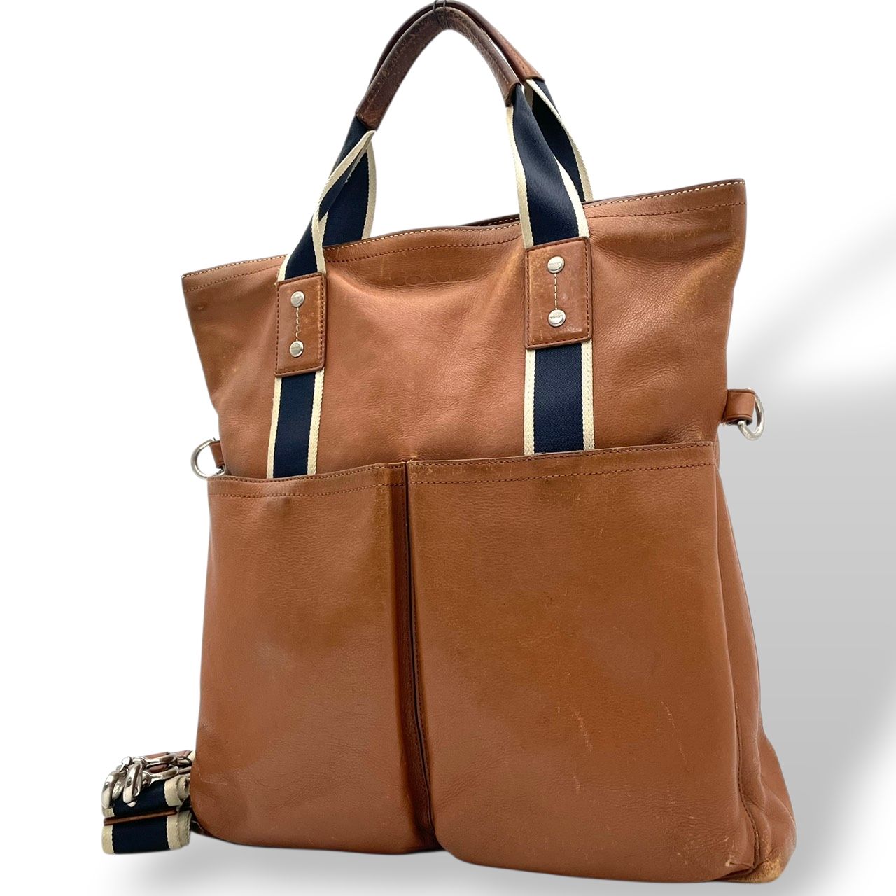 コーチ COACH ヘリテージ ウェブ 牛革 本革 レザー フォルドオーバー 