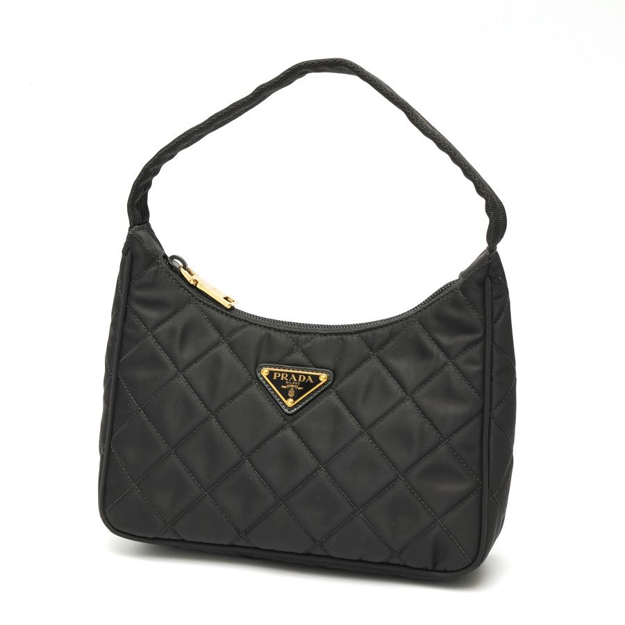 プラダ / PRADA　キルティング ショルダーバッグ　1NE051　ナイロン　ブラック 【中古】