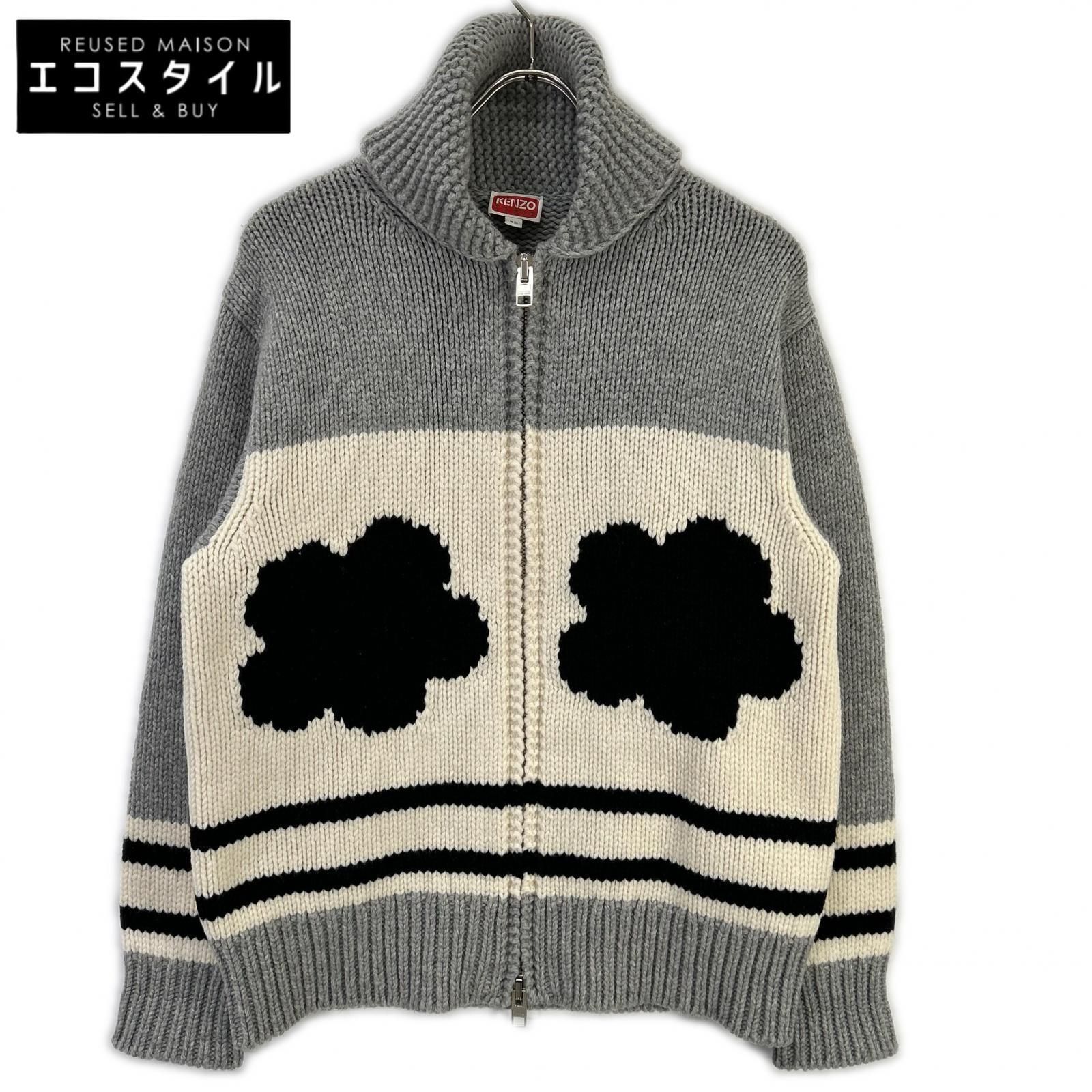KENZO　ケンゾー　FC62CA3233BD ボケフラワーカウチンニット　XS