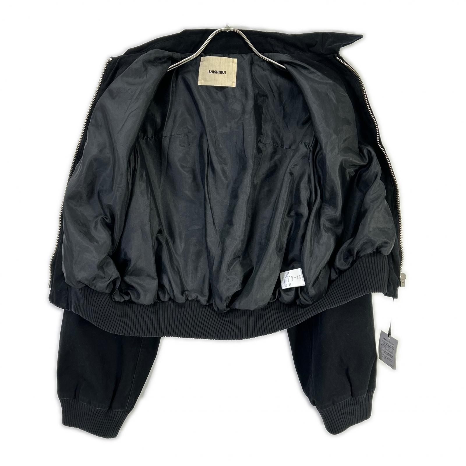 THE SHISHIKUI シシクイ 2143 25AW ブラック ジップアップ ウォッシュ