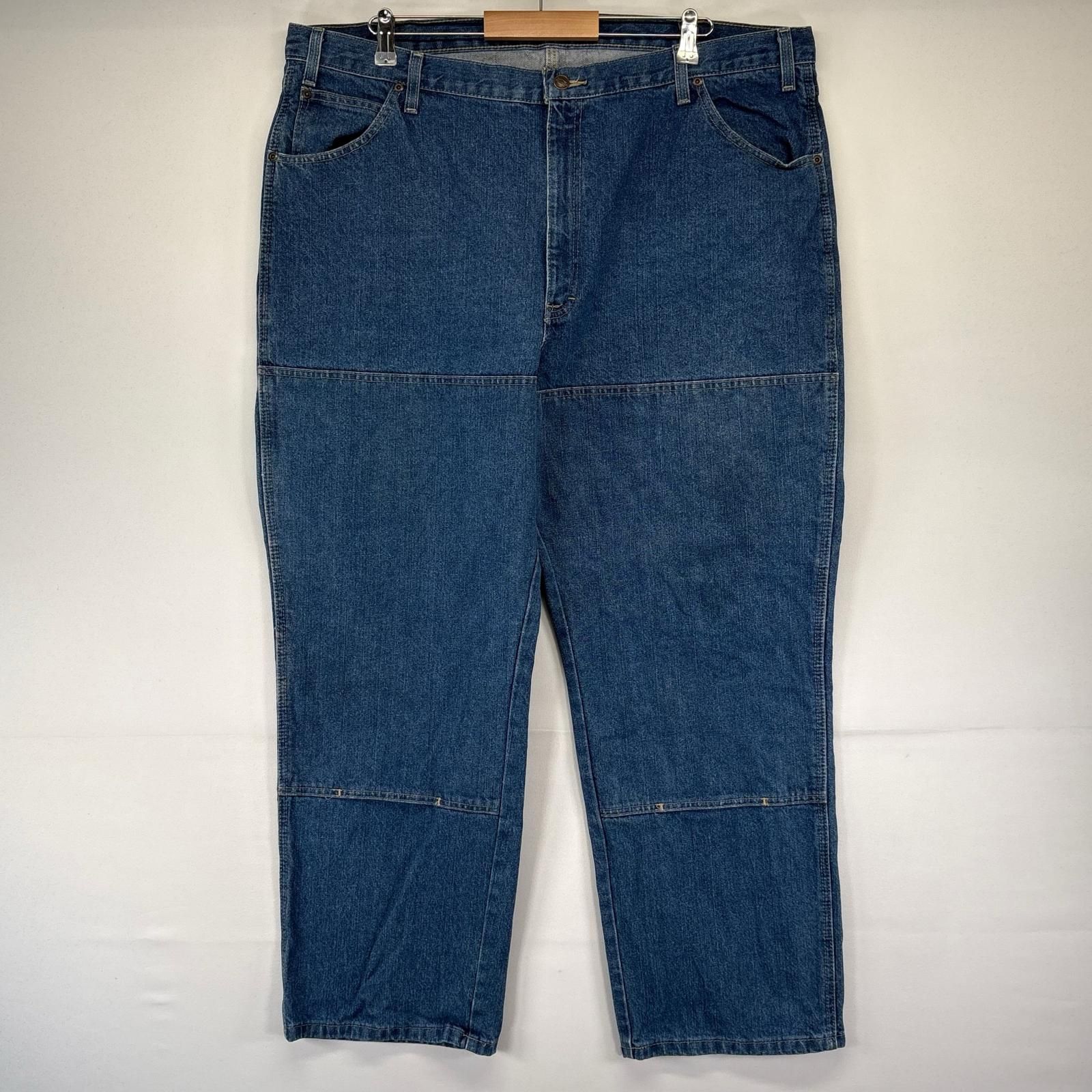 古着 ディッキーズ Dickies デニム パンツ ダブルニー ペインター ジーパン ワーク 大きいサイズ W42×L30  ブルー系 メンズ 古着 ディッキーズ Dickies デニム パンツ ダブルニー ペインター