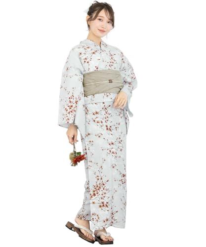[SOUBIEN] ソウビエン 浴衣 3点 セット セパレート 新二部式浴衣 floro レディース (浴衣/兵児帯/伊達締め)e 84066aca