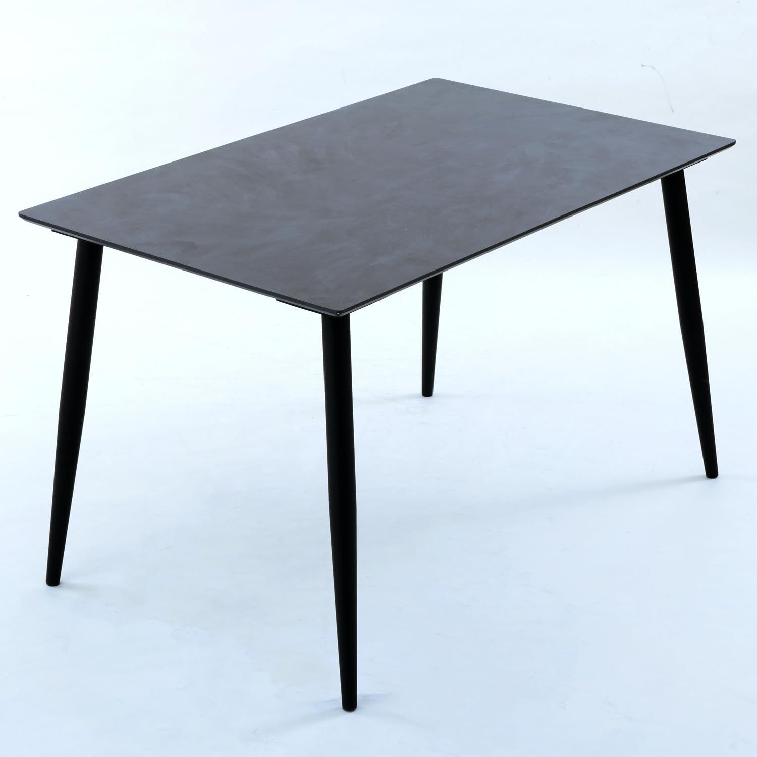 特価商品　■水も汚れもサッと拭ける！■ セラミック調ダイニングテーブル 幅120cm 高さ72cm メラミン天板でキズに強い アイアン（スチール）脚 2人?4人対応 韓国インテリア風 作業台にも CDT1275