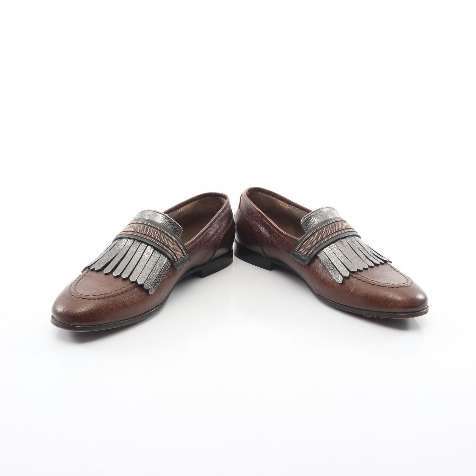 ブルネロクチネリ Brunello Cucinelli ローファー フリンジ レザー