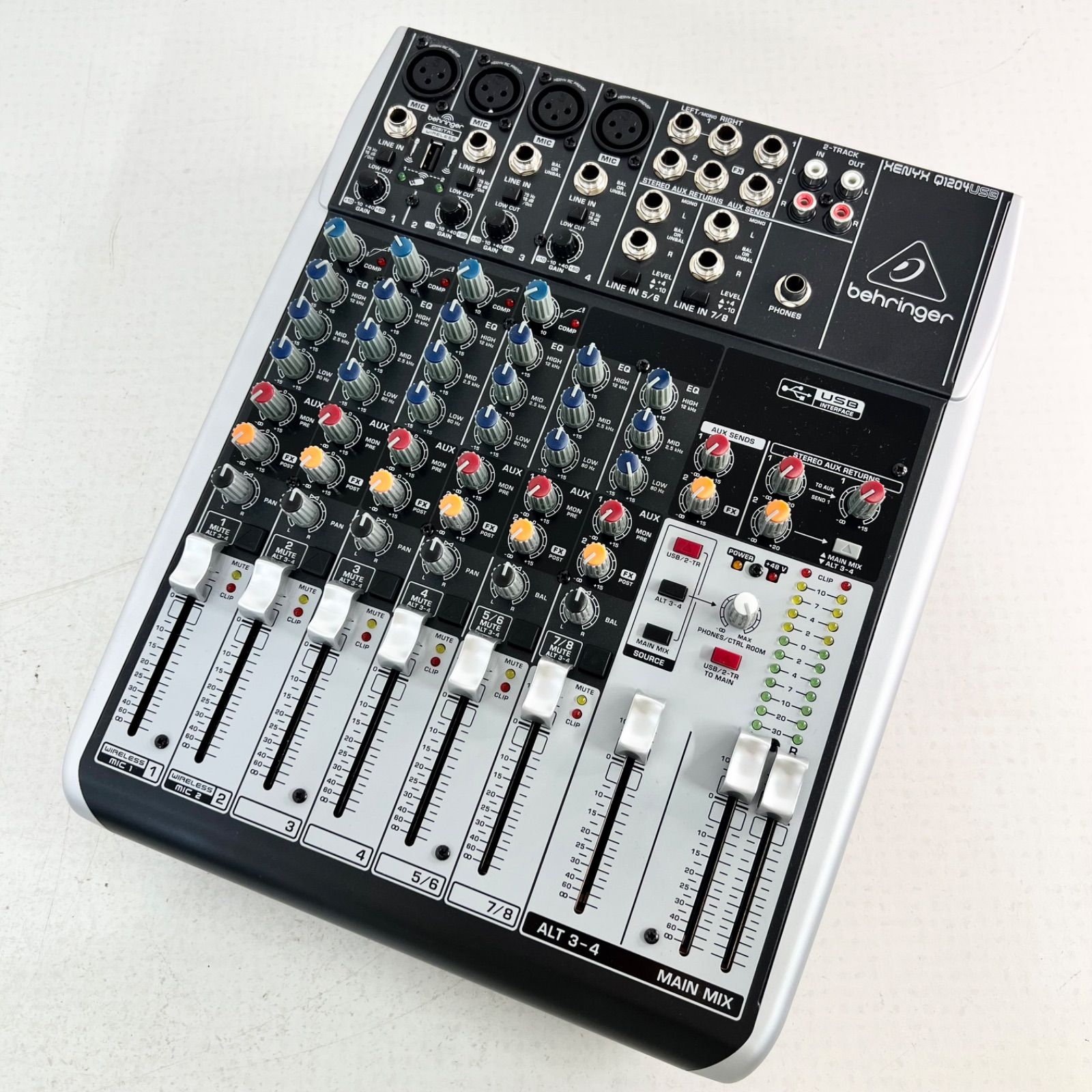 通電確認済】Behringer XENYX Q1204USB アナログミキサー オーディオ